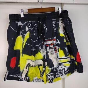Jean-Michel Basquiat x Shoe Palace Swim Trunks Mens Size L Pockets Mesh Lined